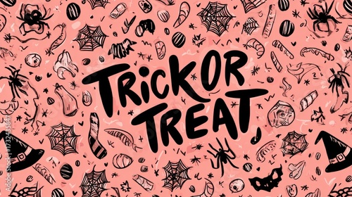 Halloween celebration trick or treat festivity colorful candy design