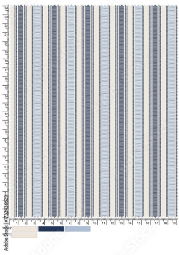 Seamless seersucker textile stripe pattern for designing clothes, skirts or decorative fabrics. 