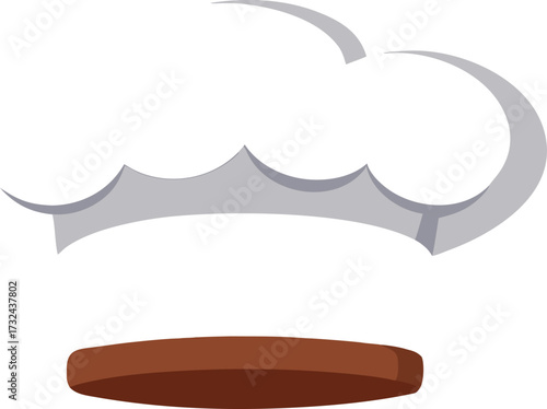 Chef hat and wooden spoon icon for culinary professions