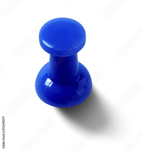 Isolated Blue Pushpin