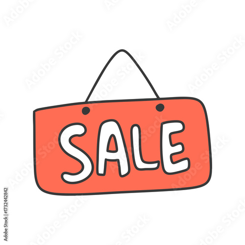 상점에 붙이는 세일 글자 문패 일러스트