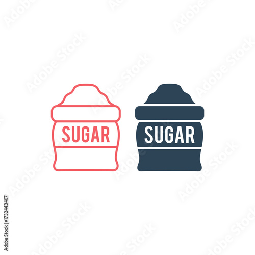 Sugar vector illustration icons set
