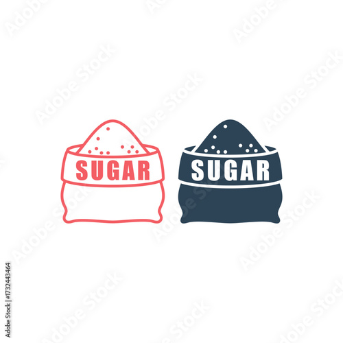 Sugar vector illustration icons set