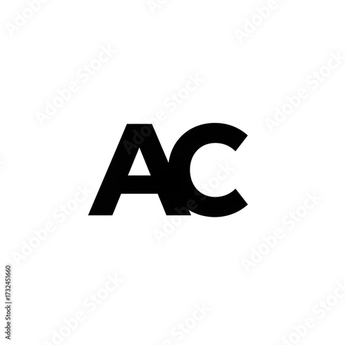 AC lettermark logo design in black and white minimalist style for brand identity Free Download AC lettermark logo design in black and white minimalist style for brand identity - GFXLoad
