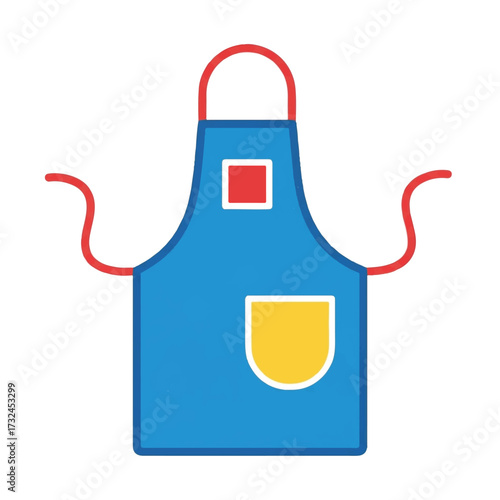 Vibrant Blue Apron with Pocket A Kitchen Essential