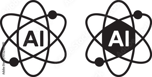 Ai icon vector.Artificial intelligence symbol vector illustration.Linear style sign for mobile concept and web design on white background
