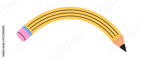 Bending pencil hand drawn design