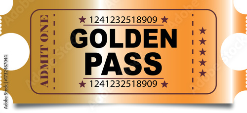 Golden Pass Admit One Event Ticket