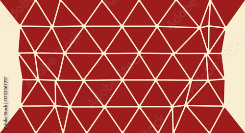 Red triangles tiling white grid