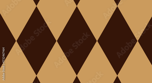 Diamond pattern dark brown and tan diamonds