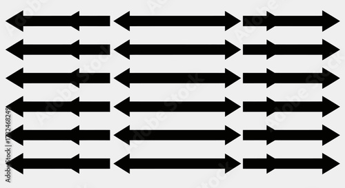 Rows of black, opposing arrows against a light grey background