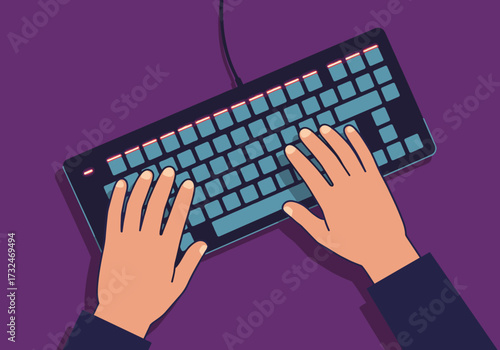 Typing skills enhancement workshop virtual space online event interactive environment top-down view digital literacy