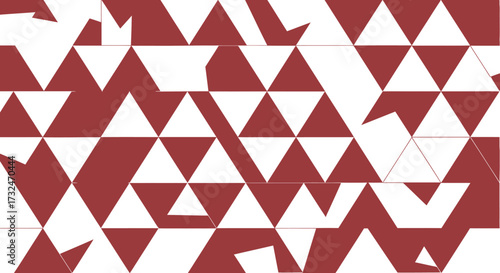 Two-tone triangle tessellation pattern with a mosaic appearance