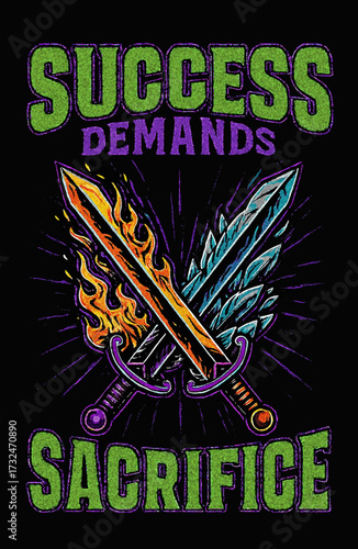 Success Demands Sacrifice – Crossed Swords of Fire and Ice