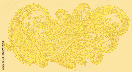 Golden paisley