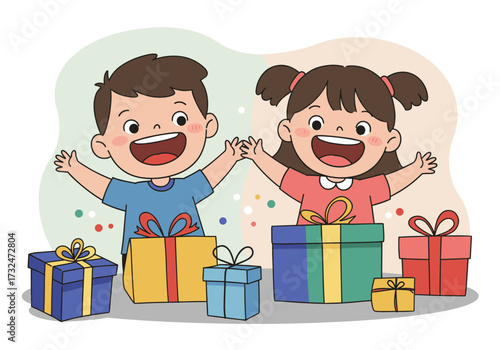 Celebrating joyful moments with friends home digital cheerful atmosphere front view childhood happiness