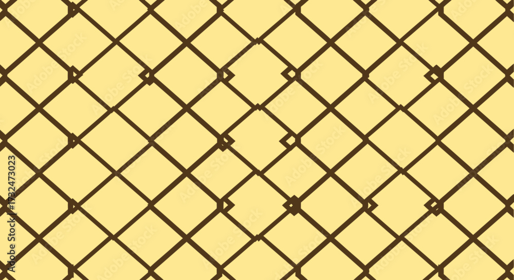 Fototapeta premium Beige chain-link fence pattern