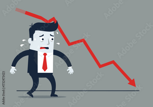 Declining business performance office environment emotional context frustrated viewpoint economic concept