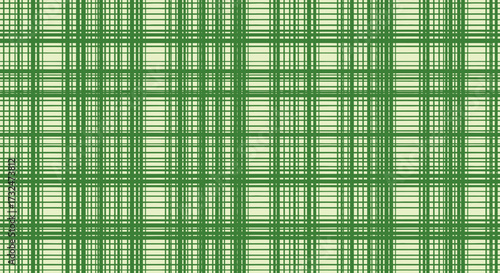 Green plaid pattern with uneven lines on light background