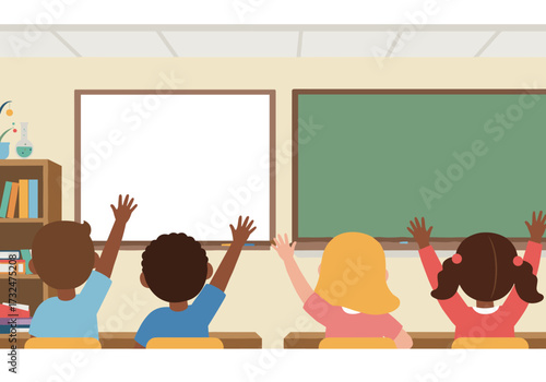 Classroom engagement activity school educational environment student perspective learning concept