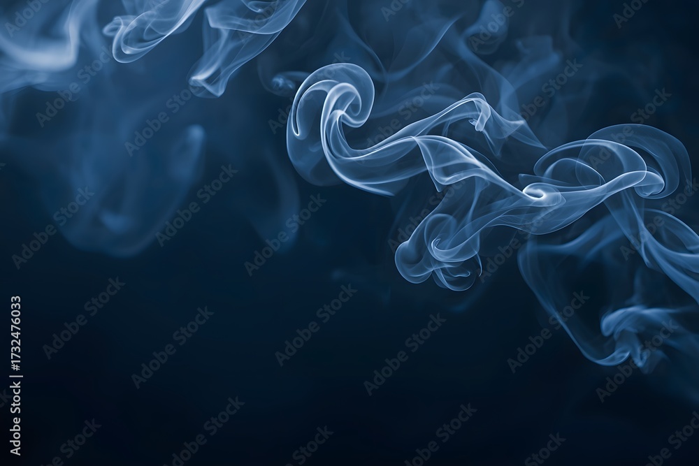 Fototapeta premium Deep Blue Smoky Abstract Background Texture with Soft Flowing Gradient Effect