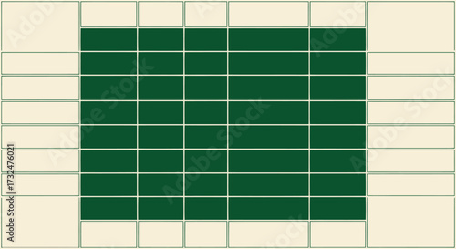 Green & beige rectangular grid