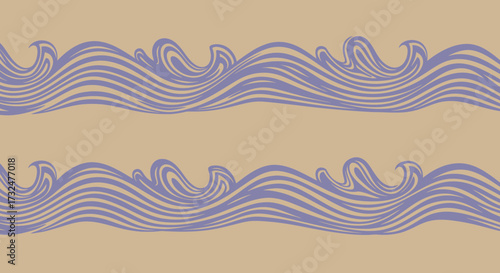 Stylized wave pattern