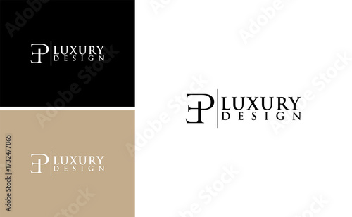 Luxury EP PE initial letter logo vector design with abstract monogram typography symbol creative geometric shape elegant brand identity business template and luxury corporate emblem