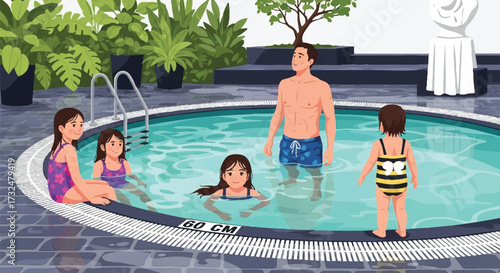 Family Fun Swimming Pool Day with Kids