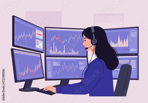 Data analysis action office location digital graphics content professional environment side viewpoint technology concept