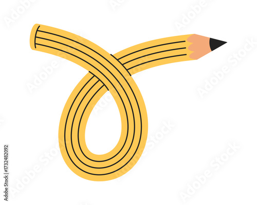 Twisted in loop pencil shape