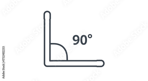 Right angle illustration symbolizing mathematical precision and architectural designs with