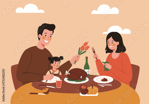 Family dinner celebration home cozy indoor setting warm perspective togetherness and joy