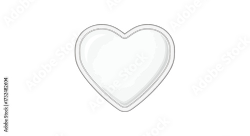 Stylized Heart Shape with subtle shading and light effects for various design purposes