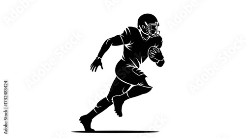 American Football Players Silhouettes – Vector Illustration Set AI EPS PNG JPEG