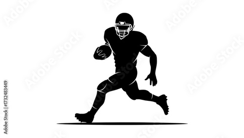 American Football Players Silhouettes – Vector Illustration Set AI EPS PNG JPEG