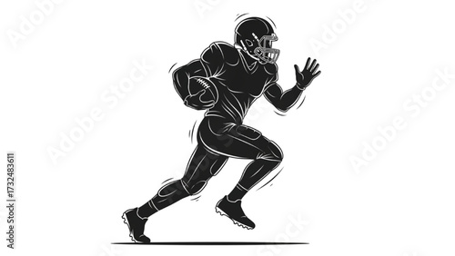 American Football Players Silhouettes – Vector Illustration Set AI EPS PNG JPEG