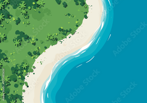 Relaxing day at the beach tropical paradise digital nature aerial view serenity and beauty