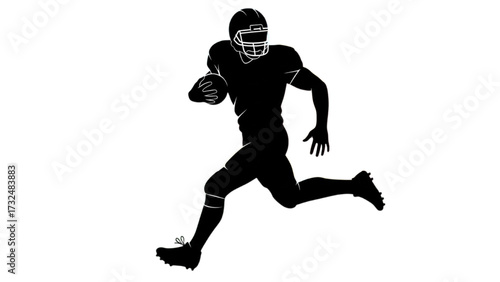 American Football Players Silhouettes – Vector Illustration Set AI EPS PNG JPEG