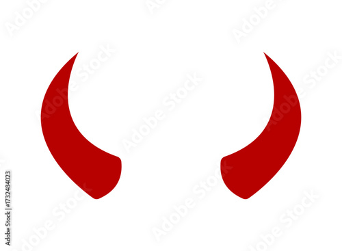 Vector Halloween red devil horns illustration