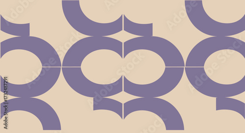 Lilac circles create a pattern on beige