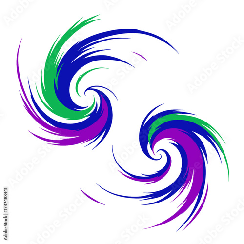Abstract swirling vortex design with vibrant colors and dynamic movement.