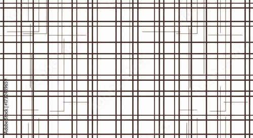 Grid of brown intersecting lines with some gaps on white
