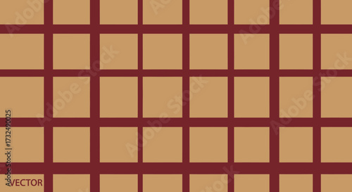 Grid of tan squares separated by maroon lines