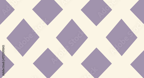 Lilac diamond pattern on cream