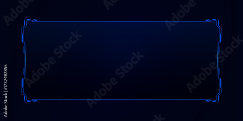 Sci fi futuristic user interface, HUD template frame design, Technology abstract background	
