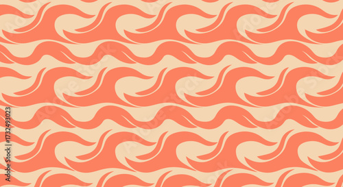 Wavy pattern in peach hues