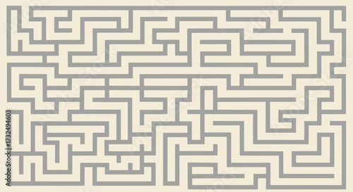 Complex maze with gray walls