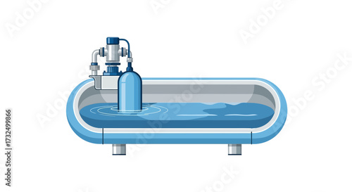 Water Filtration System Diagram Illustrating Purification Process Technology