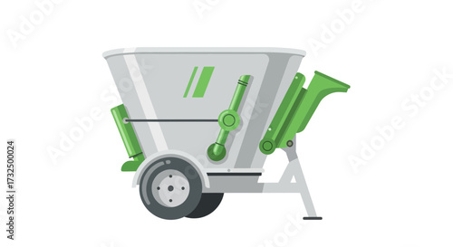 Agricultural lime spreader for even distribution of granulated materials